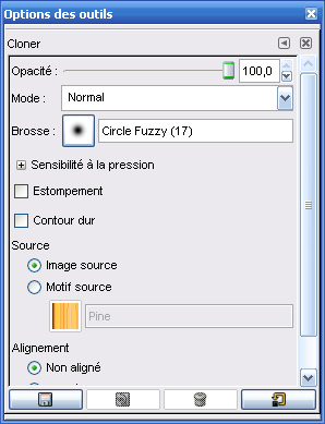 Tampon de duplication sous GIMP