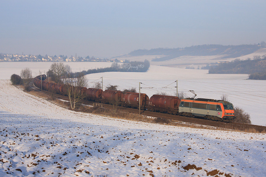 La BB 26062 est en t&ecirc;te de la rame Riesling des Potasses d'Alsace pour Rennes.