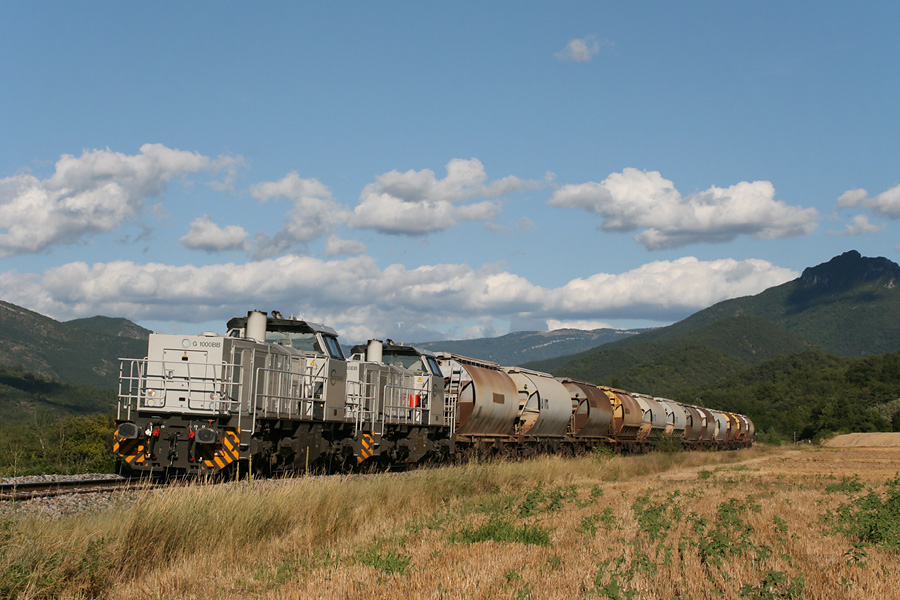 G1000 ECR sur le train de gypse Laragne - Chambéry à Piégros la Castre.