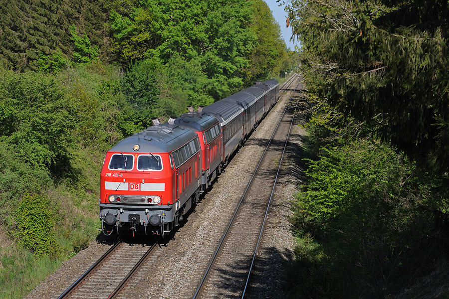 L'EuroCity 192 M&uuml;nchen Hbf - Z&uuml;rich Hb &agrave; Oberbergen