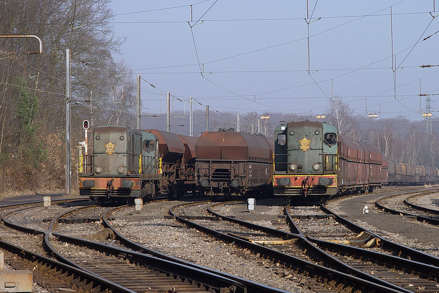 Les BB 03 & 02 &agrave; Creutzwald au faisceau  de "La Houve".